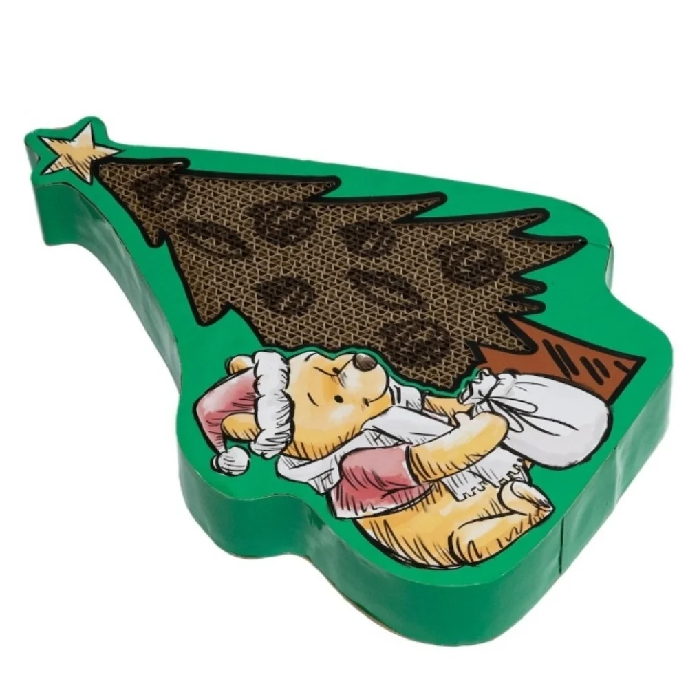 Disney Green Christmas Tree Cat Scratcher with Pooh
